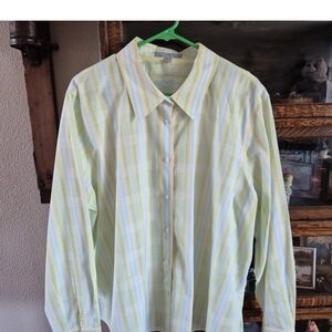 Foxcroft Women's Pastel Plaid Blouse